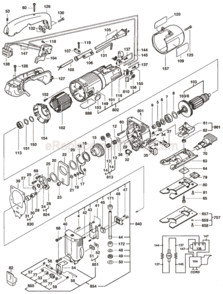 Page A Diagram and Parts List for 1581DVS 0601581934 Bosch Jig Saw