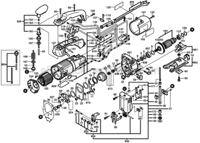 Page A Diagram and Parts List for B4201 0601587635 Bosch Jig Saw