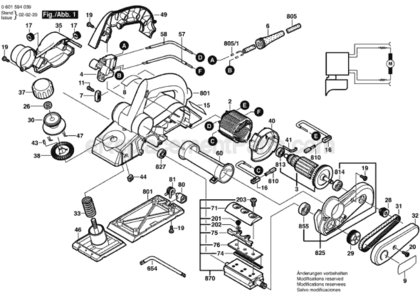 Part Location Diagram of 2607001077 Bosch Planer Deluxe Angle Fence