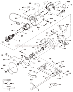 Page A Diagram and Parts List for 1654 0601654134 Bosch Circular Saw