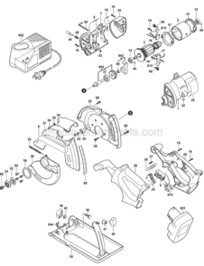 Page A Diagram and Parts List for 1661 0601661439 Bosch Circular Saw
