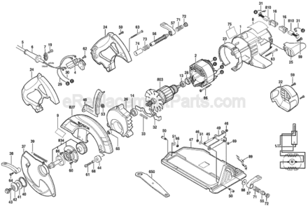 Part Location Diagram of 1619X01791 Bosch Tool NUT