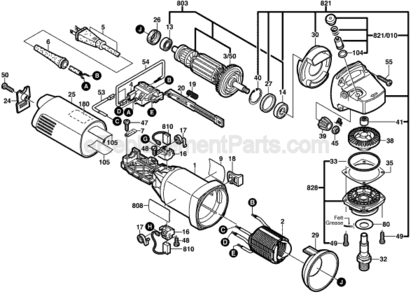 Part Location Diagram of 1605500228 Bosch Tool COVER