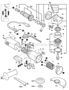 Part Location Diagram of 1601118C76 Bosch Rating Plate