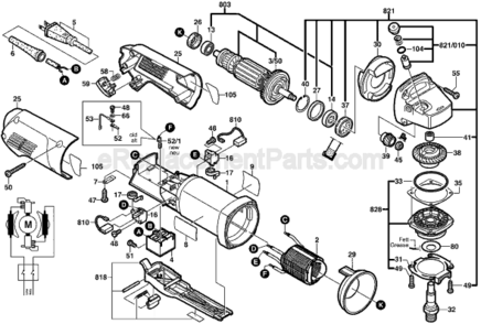 Part Location Diagram of 1605806504 Bosch Gear Housing
