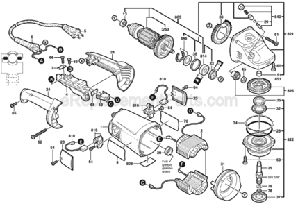 Part Location Diagram of 1604336048 Bosch Tool BRUSH HOLDER