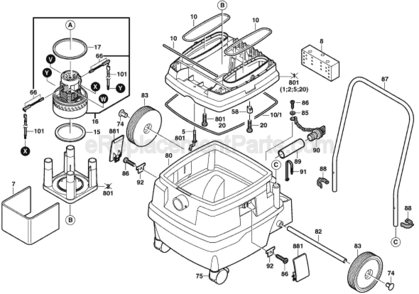 Part Location Diagram of 1609203C94 Bosch Tool RETAINING SPRING