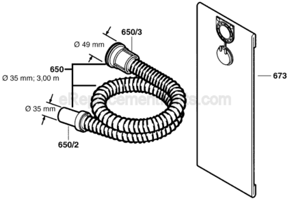 Part Location Diagram of 1609203V36 Bosch Tool FITTING