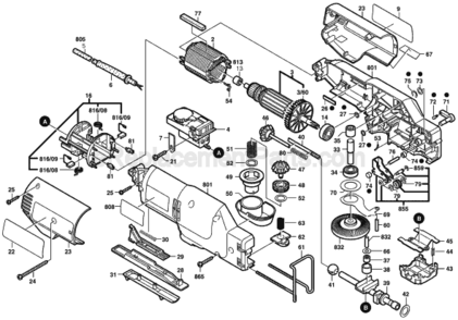 Part Location Diagram of 2608001013 Bosch Switch Handle
