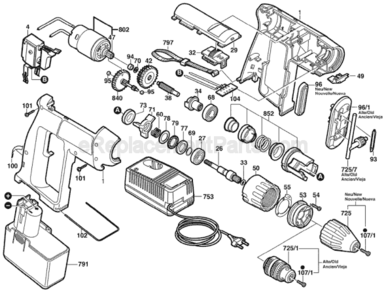 Part Location Diagram of 1608571068 Bosch Tool KEY CHUCK