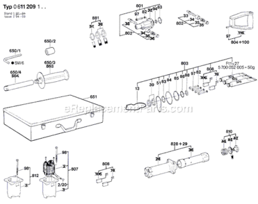 Part Location Diagram of 1617000916 Bosch Barrel Assembly