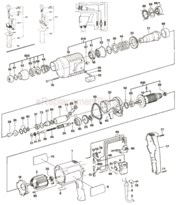 Page A Diagram and Parts List for 11210VSRB 0611210560 Bosch Demolition Hammer