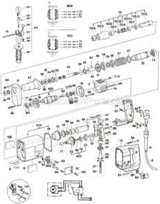 Page A Diagram and Parts List for 11211VS 0611211734 Bosch Demolition Hammer
