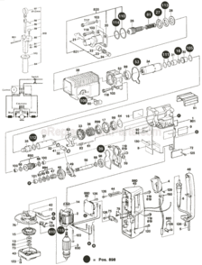 Page A Diagram and Parts List for 11214VS 0611214734 Bosch Demolition Hammer