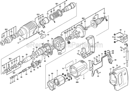 Part Location Diagram of 1615190012 Bosch Intermediate Housing