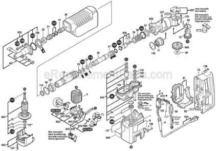 Page A Diagram and Parts List for 11220EVS 0611220739 Bosch Hammer Drill