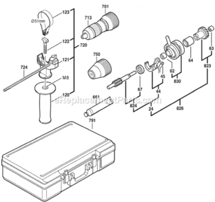 Page C Diagram and Parts List for 11222EVSG 0611222783 Bosch Hammer Drill