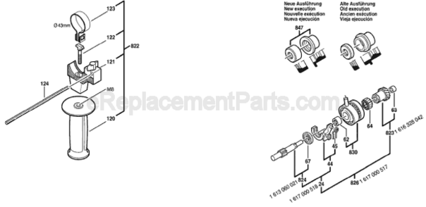 Page B Diagram and Parts List for 11228VSR 0611228739 Bosch Hammer Drill