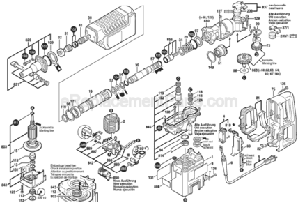 Page A Diagram and Parts List for 11232EVS 0611232739 Bosch Hammer Drill