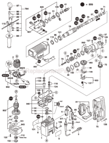 Page A Diagram and Parts List for 11233EVS 0611233739 Bosch Hammer Drill