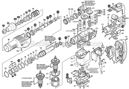 Page A Diagram and Parts List for 11235EVS 0611235739 Bosch Demolition Hammer