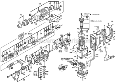 Part Location Diagram of 1614010211 Bosch Armature