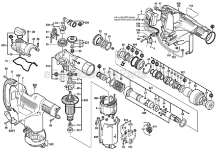 Part Location Diagram of 1611014002 Bosch Tool SEALING FRAME