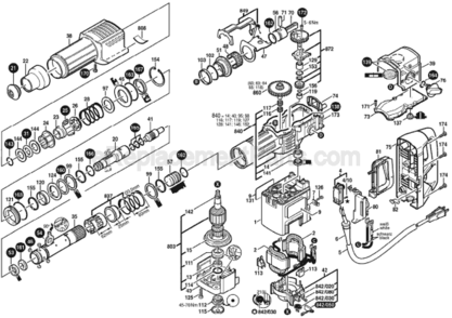 Part Location Diagram of 1614011074 Bosch Tool ARMATURE