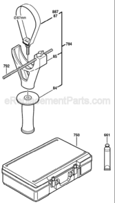 Page B Diagram and Parts List for 11245EVS 0611245739 Bosch Demolition Hammer