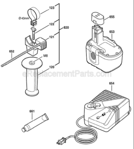 Page B Diagram and Parts List for 11524 0611256259 Bosch Demolition Hammer