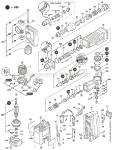 Page A Diagram and Parts List for 11309EVS 0611309734 Bosch Demolition Hammer