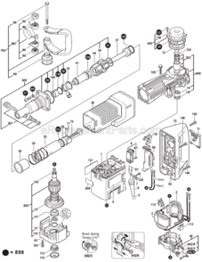 Part Location Diagram of 1617000850 Bosch Tool TOOL HOLDER ASSEMBLY