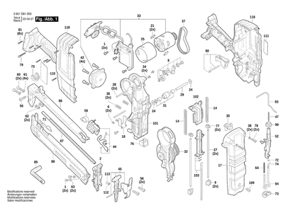 Part Location Diagram of 2610009802 Bosch Tool NAIL RAIL