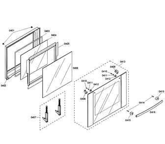 Door Upper Diagram and Parts List for HBL3550UC 03 Bosch Wall Oven