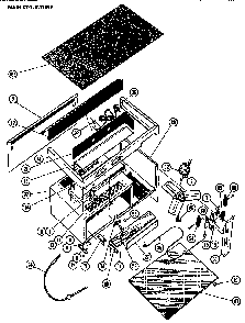 Main Structure Diagram and Parts List for MC25  Thermador Microwave