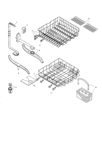 Racks Diagram and Parts List for SHU4002UC 06 Bosch Dishwasher