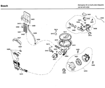 Pump Diagram and Parts List for SHX46A05UC 38 Bosch Dishwasher