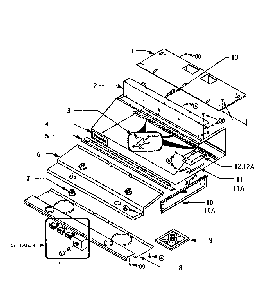 Rough In Plate Diagram and Parts List for H36HQS  Thermador Range Hood