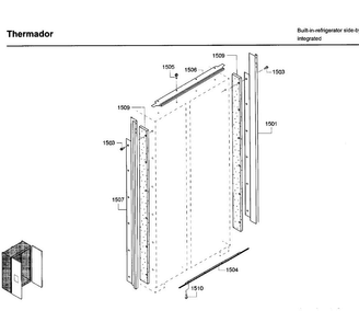 Trim Plate Asy Diagram and Parts List for T42BD820NS 00 Thermador Refrigerator
