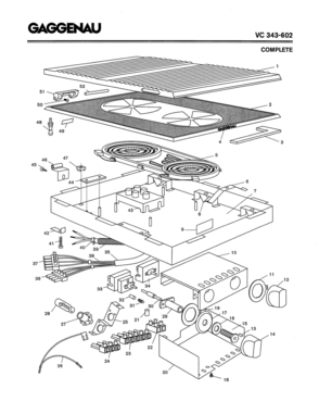 01 - COMPLETE Diagram and Parts List for VC343-602  Bosch Range