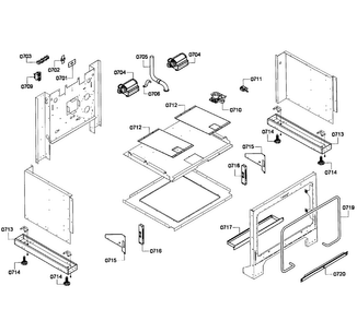 Cabinet Diagram and Parts List for PRD304EG 10 Thermador Range