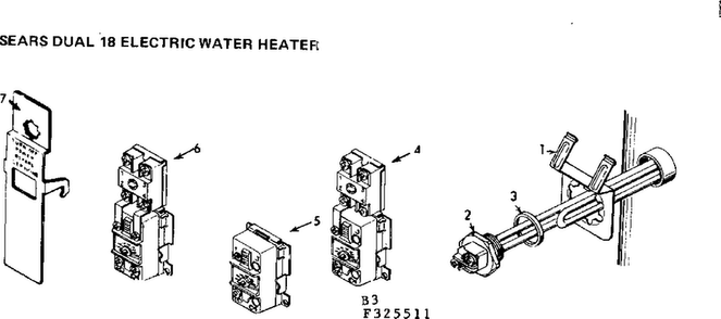 Functional Replacement Parts Diagram and Parts List for 153325511  Kenmore Water Heater
