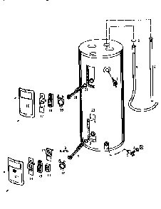40 Gallon Model Diagram and Parts List for 153311451  Kenmore Heater