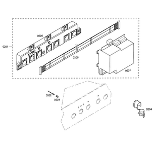 Control Panel Diagram and Parts List for PH42CS 01 Thermador Range Hood