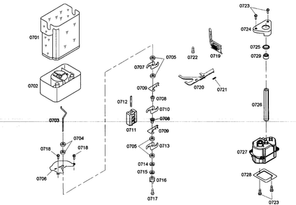 Ice Maker/door Assy Diagram and Parts List for KBUDT4275E 01 Thermador Refrigerator