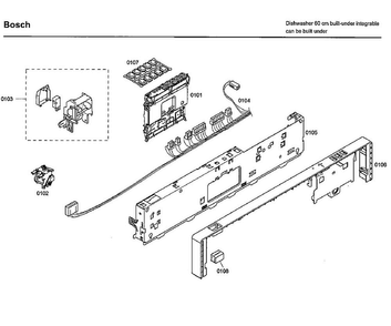 Control Panel Diagram and Parts List for SHX33A05UC 40 Bosch Dishwasher