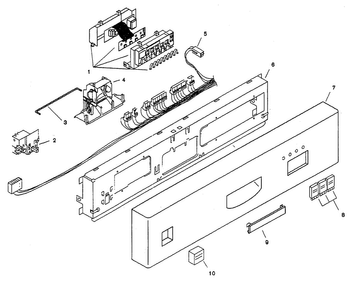 Fascia Panel Diagram and Parts List for SHU3306UC 12 Bosch Dishwasher