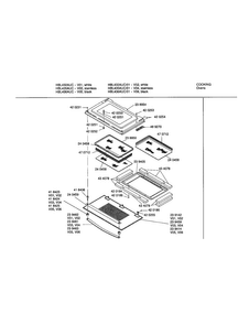 Door Diagram and Parts List for HBL432AUC 01 Bosch Wall Oven