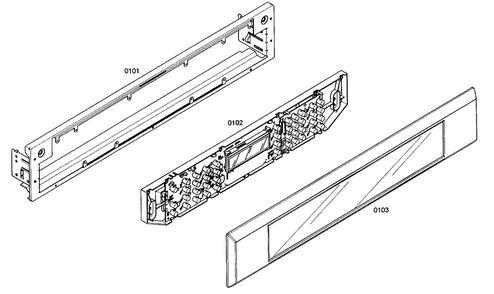 Control Panel Diagram and Parts List for MEMC301ES01  Thermador Microwave