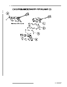 Cm Upper Microwave Lamp Diagram and Parts List for CM302B  Thermador Range